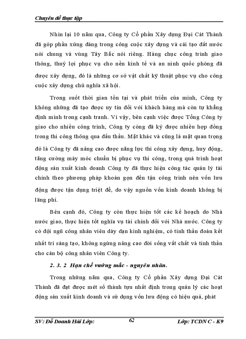image for page Sử dụng hiệu quả vốn lưu động tại Công ty Cổ phần Xây dựng Đại Cát Thành