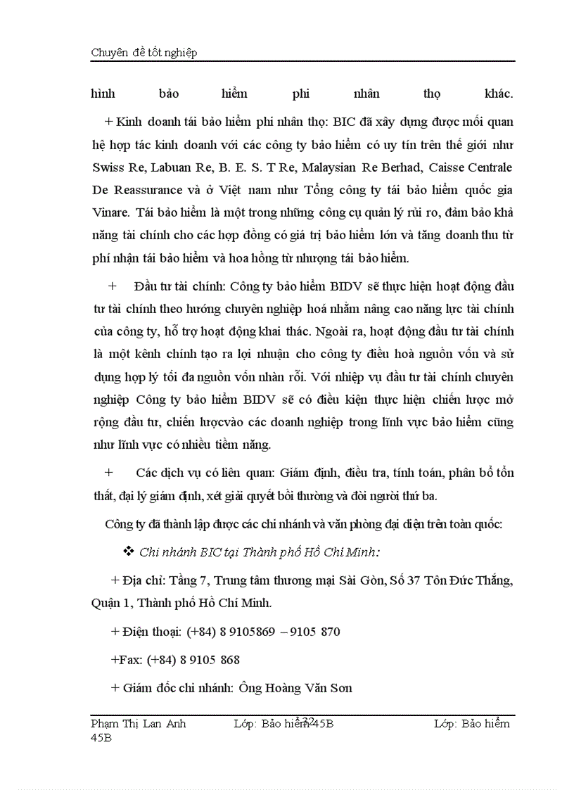 image for page Nghiệp vụ bảo hiểm hoả hoạn và các rủi ro đặc biệt tại công ty bảo hiểm Ngân hàng Đầu Tư và Phát Triển