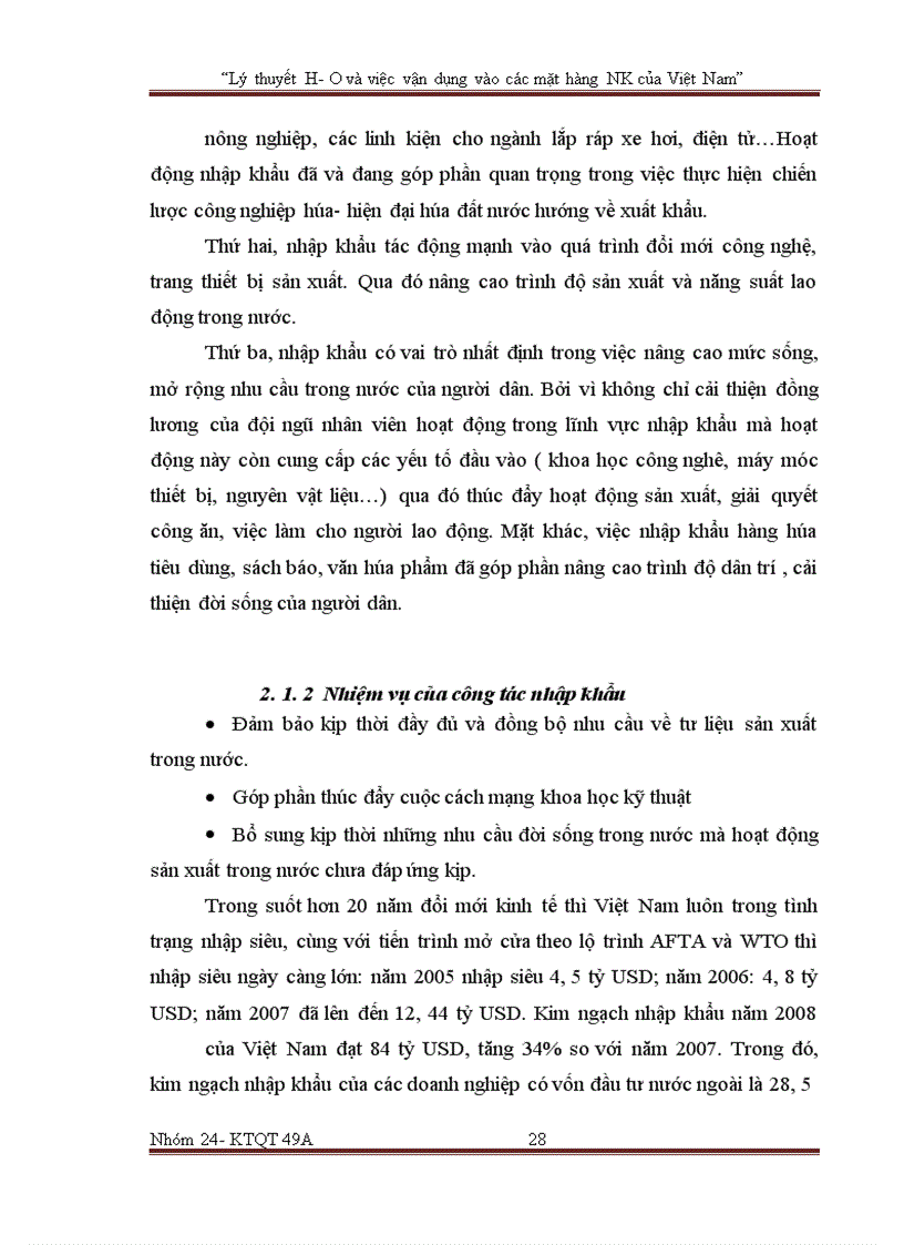 image for page Lý thuyết H-O và việc vận dụng vào các mặt hàng nhập khẩu của Việt Nam