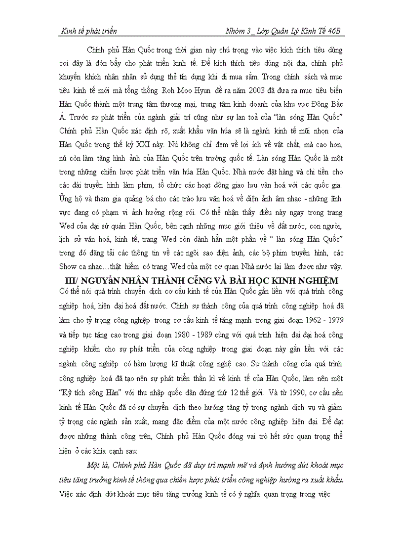 image for page Phân tích quá trình chuyển dịch cơ cấu kinh tế ở Hàn Quốc từ 1962 đến nay-Nguyên nhân và những bài học kinh nghiệm