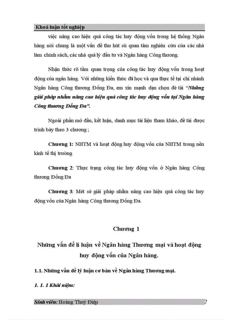 image for page Những giải pháp nhằm nâng cao hiệu quả công tác huy động vốn tại Ngân hàng Công thương Đống Đa