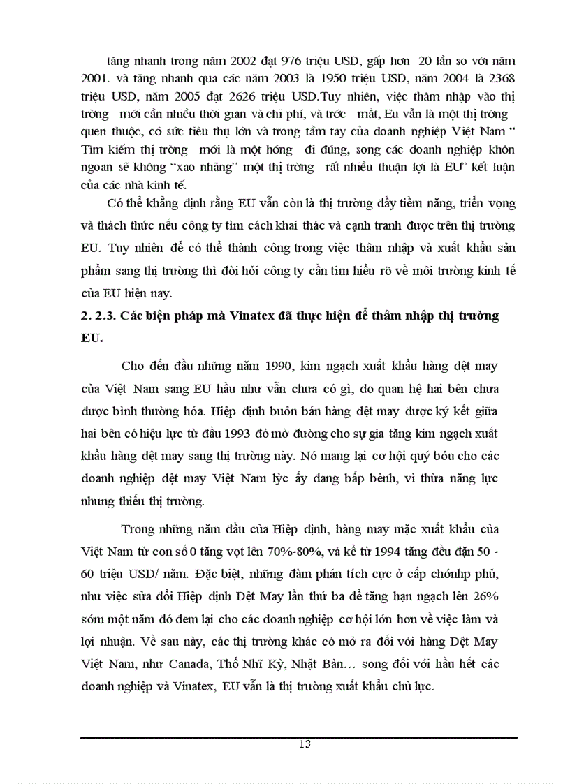 image for page Vinatex mở rộng thị trường sản phẩm may mặc ở eu