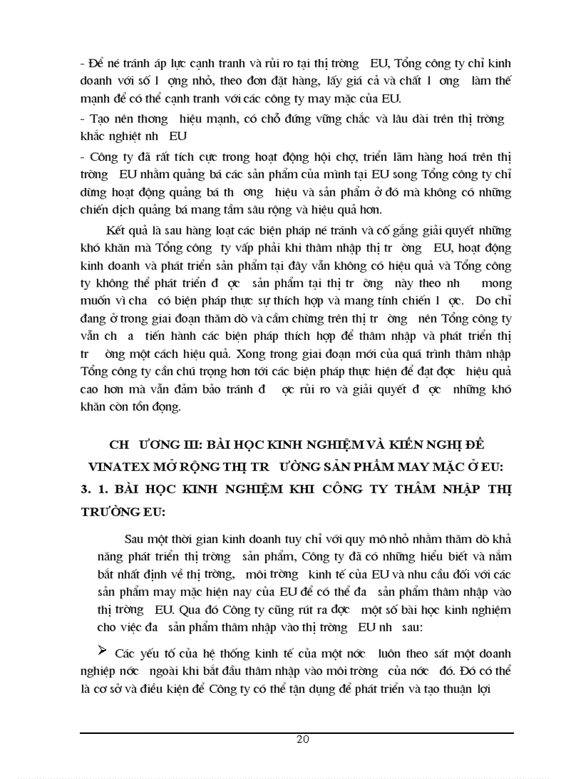 image for page Vinatex mở rộng thị trường sản phẩm may mặc ở eu