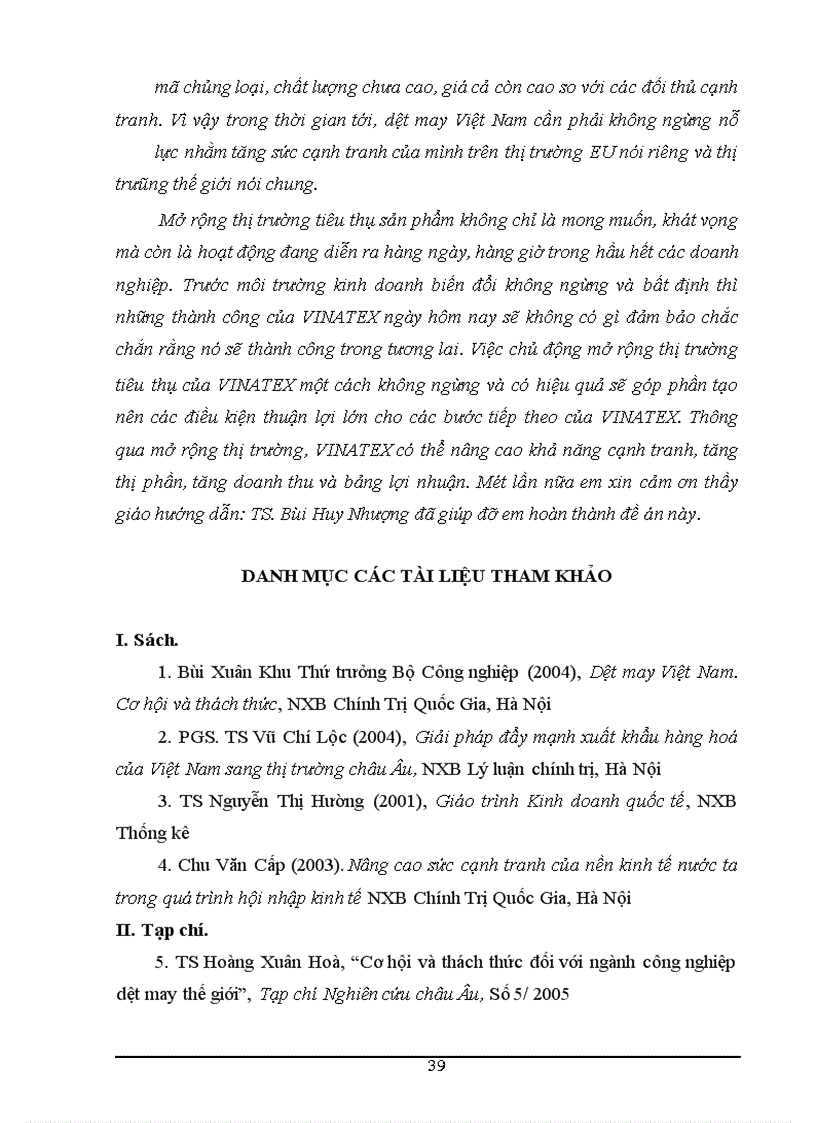 image for page Vinatex mở rộng thị trường sản phẩm may mặc ở eu