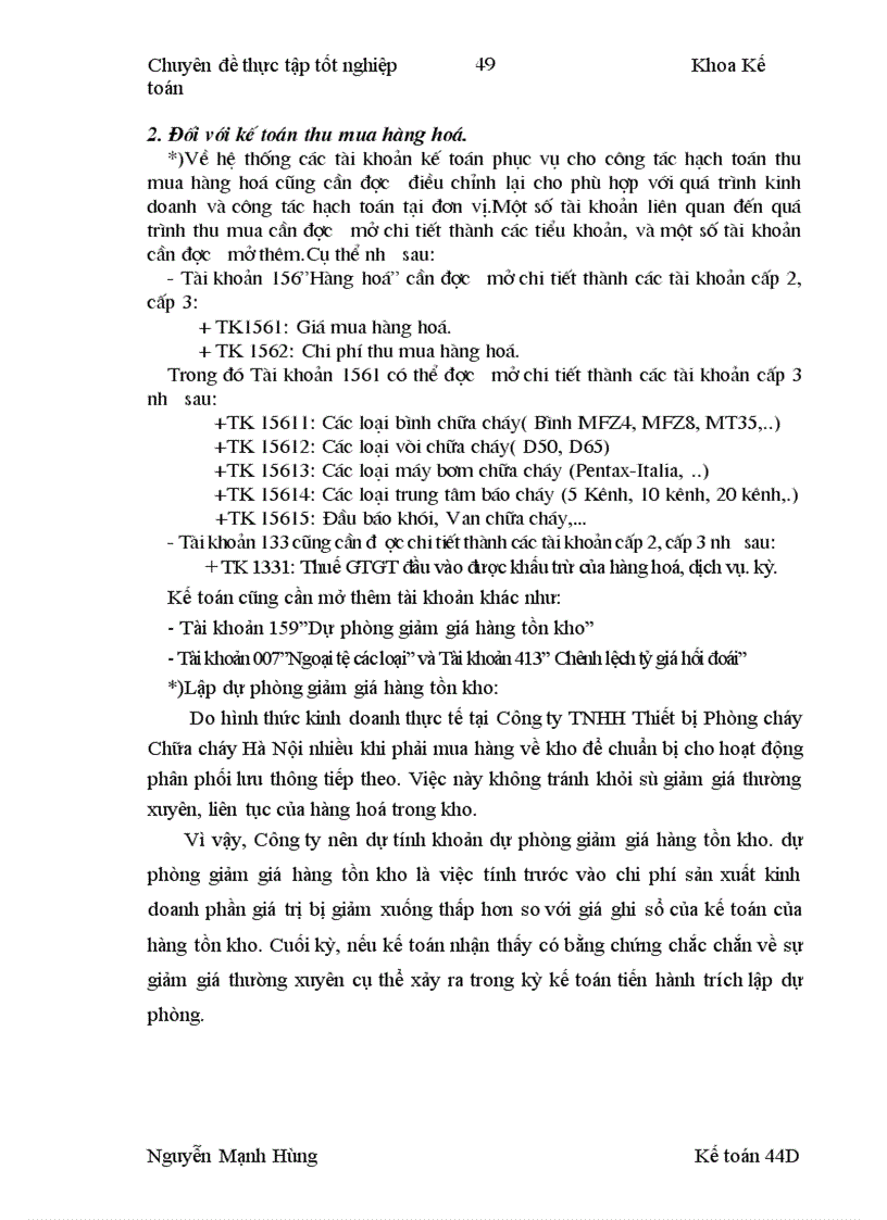 image for page Hoàn thiện kế toán thu mua và tiêu thụ hàng hoá ở Công ty TNHH Thiết bị Phòng cháy Chữa cháy Hà Nội