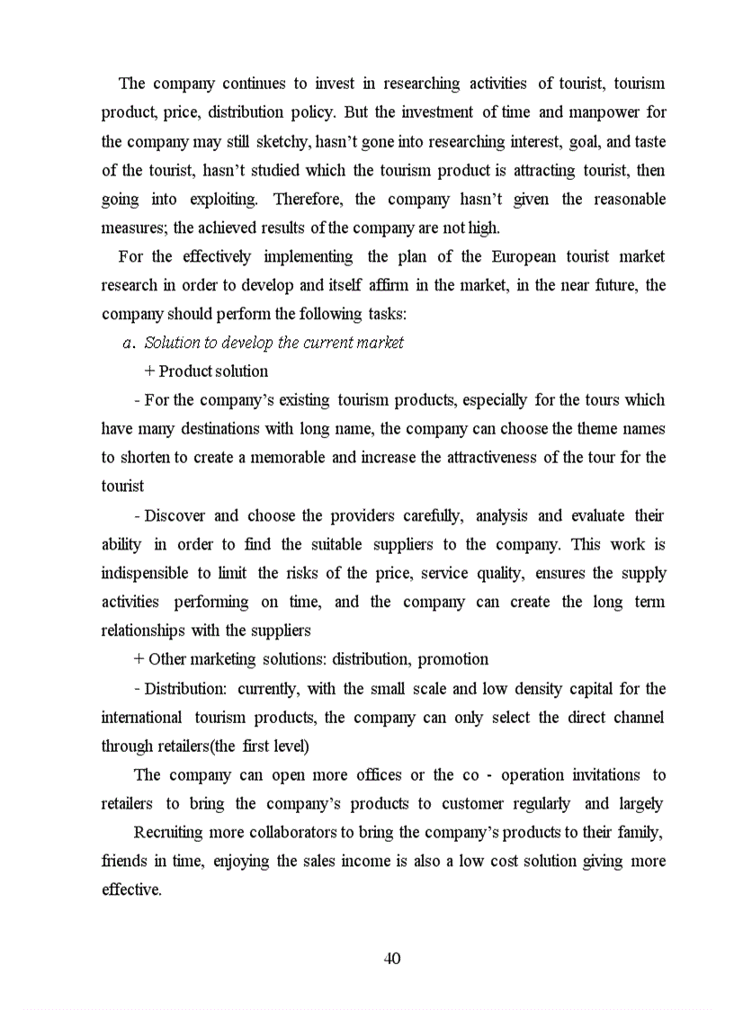 image for page Solutions to develop the international tourist market at Hoa Binh tourist and Convention Company