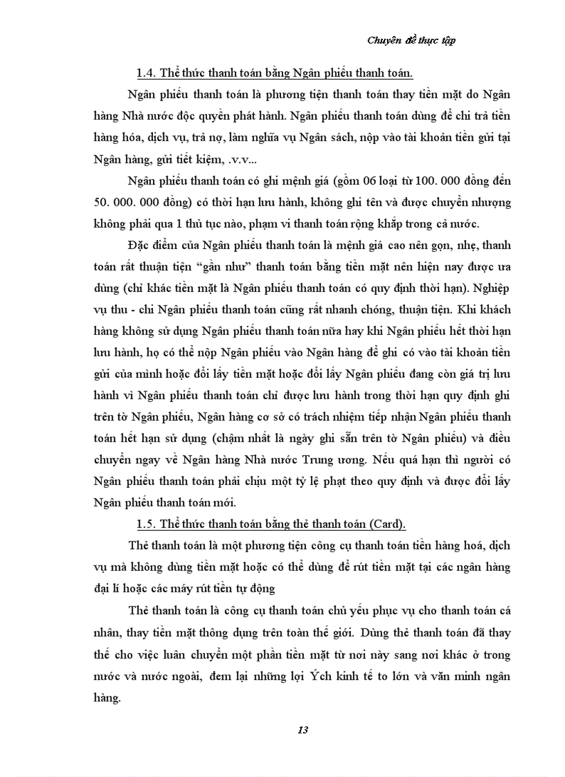image for page Một số vấn đề nhằm hoàn thiện và phát triển tác thanh toán không dùng tiền mặt tại chi nhánh ngân hàng Công thương KVII- HBT - Hà Nội