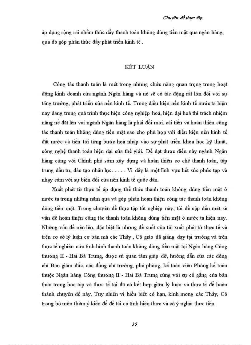 image for page Một số vấn đề nhằm hoàn thiện và phát triển tác thanh toán không dùng tiền mặt tại chi nhánh ngân hàng Công thương KVII- HBT - Hà Nội