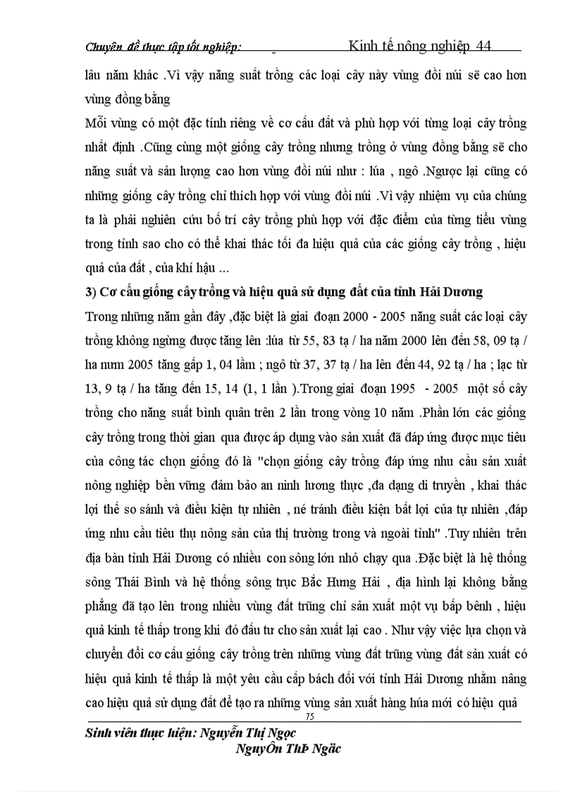 image for page Hiệu quả sử dụng đất nụng nghiệp sau khi chuyển đổi cơ cấu cây trồng , vật nuôi ở tỉnh Hải Dương