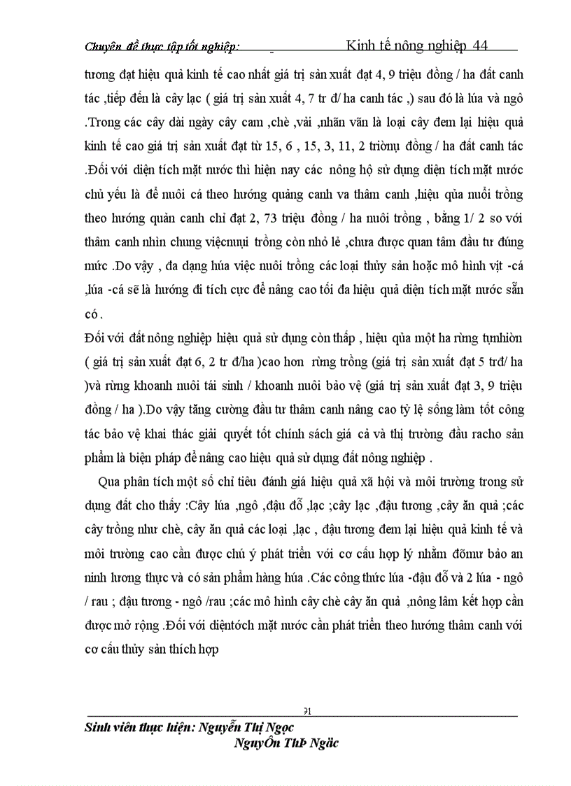 image for page Hiệu quả sử dụng đất nụng nghiệp sau khi chuyển đổi cơ cấu cây trồng , vật nuôi ở tỉnh Hải Dương
