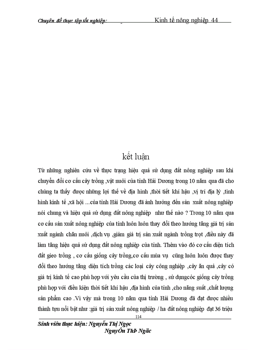 image for page Hiệu quả sử dụng đất nụng nghiệp sau khi chuyển đổi cơ cấu cây trồng , vật nuôi ở tỉnh Hải Dương