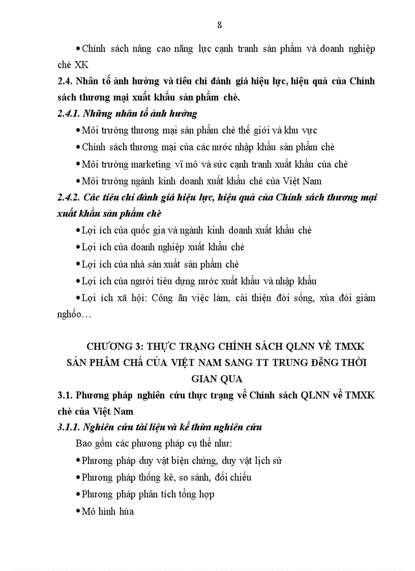 image for page Chính sách thương mại xuất khẩu sản phẩm chè sang thị trường Trung Đông