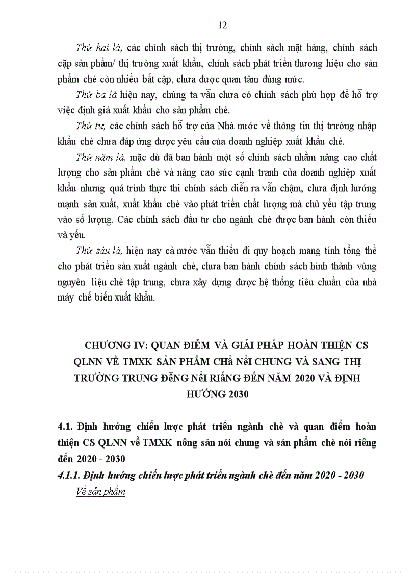 image for page Chính sách thương mại xuất khẩu sản phẩm chè sang thị trường Trung Đông