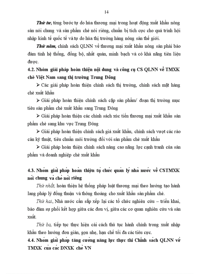image for page Chính sách thương mại xuất khẩu sản phẩm chè sang thị trường Trung Đông