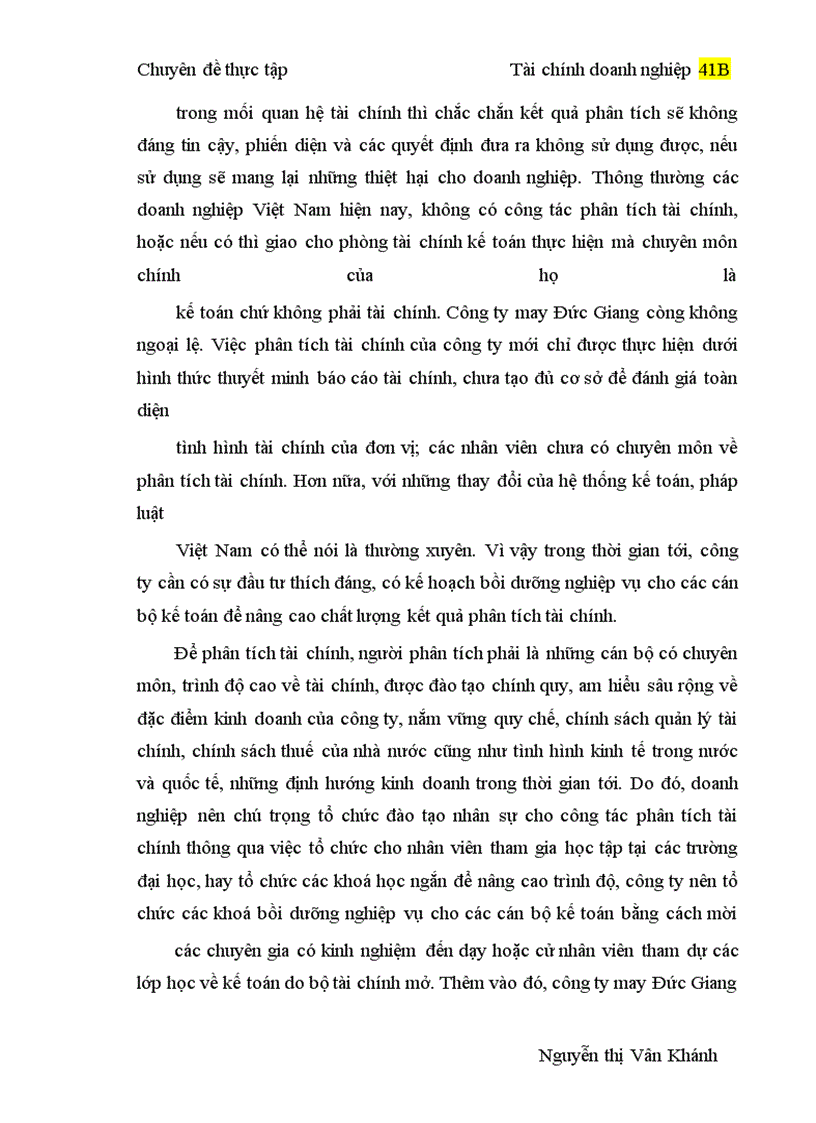image for page Ứng dụng phương pháp tỷ số và phương pháp so sánh vào phân tích tài chính tại Công ty may Đức Giang
