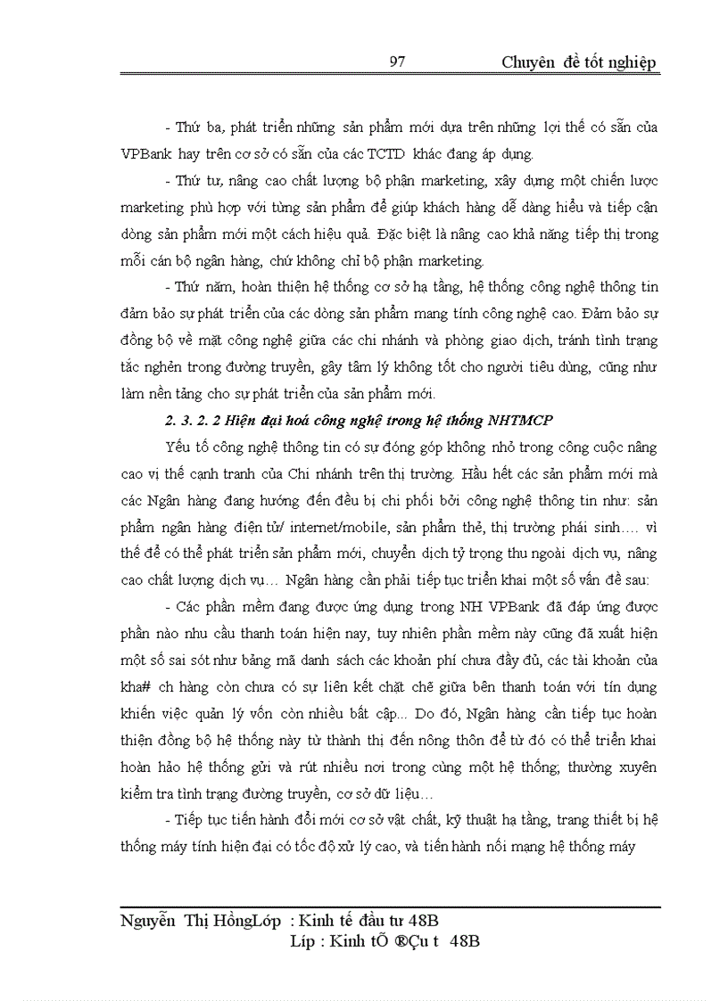 image for page Đầu tư nâng cao năng lực cạnh tranh tại Ngân hàng VPBank chi nhánh Đông Đô. Thực trạng và giải pháp