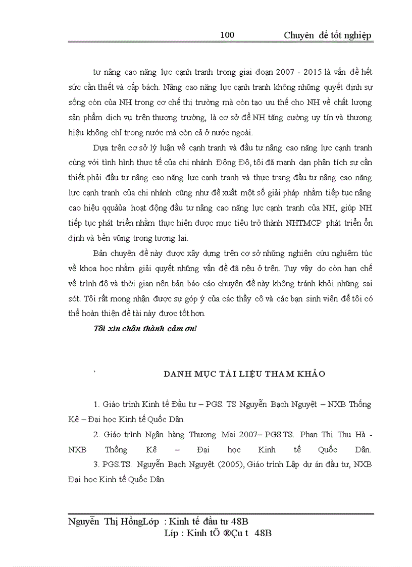 image for page Đầu tư nâng cao năng lực cạnh tranh tại Ngân hàng VPBank chi nhánh Đông Đô. Thực trạng và giải pháp