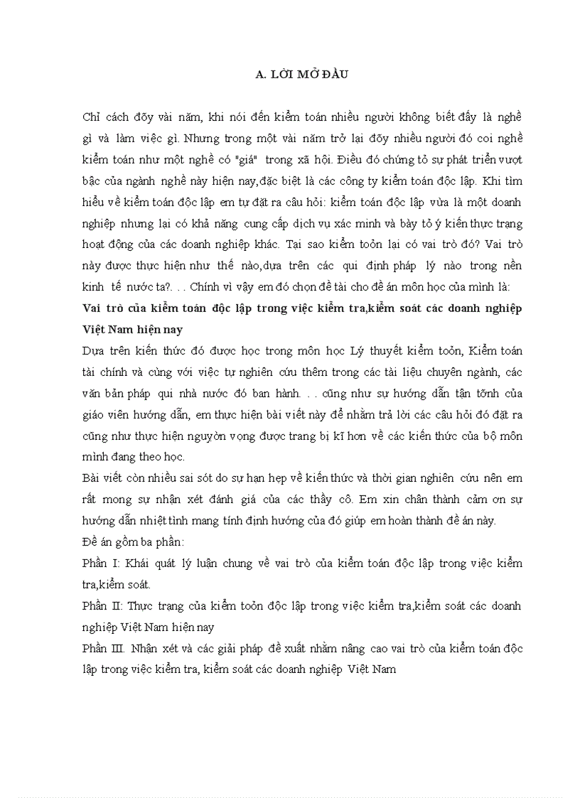 image for page Thực trạng của kiểm toán độc lập trong việc kiểm tra,kiểm soát các doanh nghiệp Việt Nam hiện nay