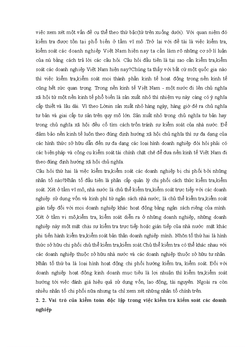 image for page Thực trạng của kiểm toán độc lập trong việc kiểm tra,kiểm soát các doanh nghiệp Việt Nam hiện nay