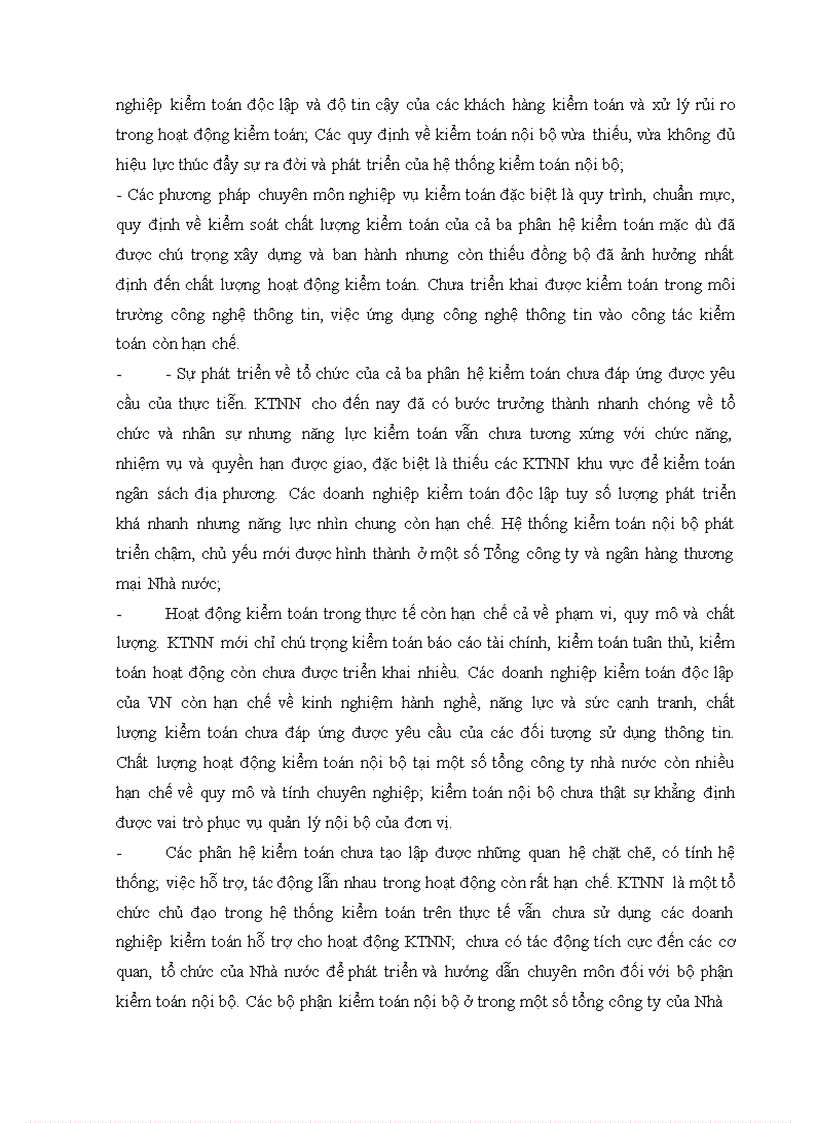 image for page Thực trạng của kiểm toán độc lập trong việc kiểm tra,kiểm soát các doanh nghiệp Việt Nam hiện nay