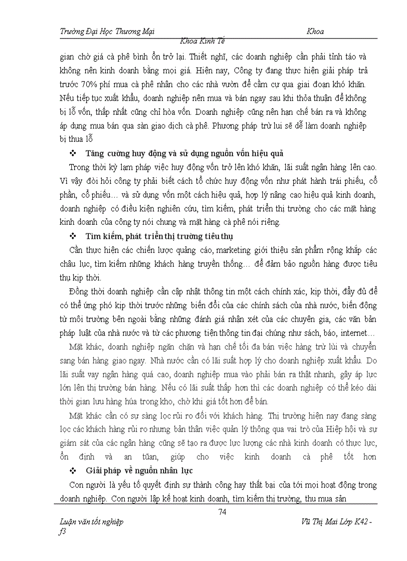 image for page Một số giải pháp nhằm hạn chế ảnh hưởng của lạm phát tới phát triển thị trường mặt hàng cà phê của công ty thực phẩm Miền Bắc.