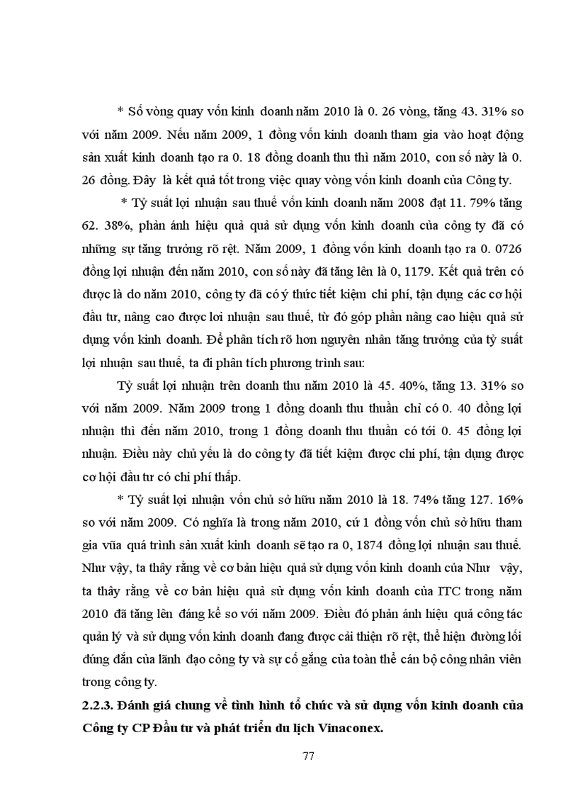 image for page Giải pháp nâng cao hiệu quả sử dụng vốn kinh doanh của Công ty Cổ phần đầu tư và phát triển du lịch VINACONEX – ITC