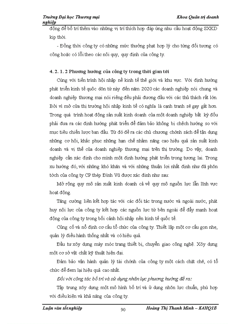 image for page Hoàn thiện công tác bố trí và sử dụng nhân lực tại công ty cổ phần thép Đình Vũ --