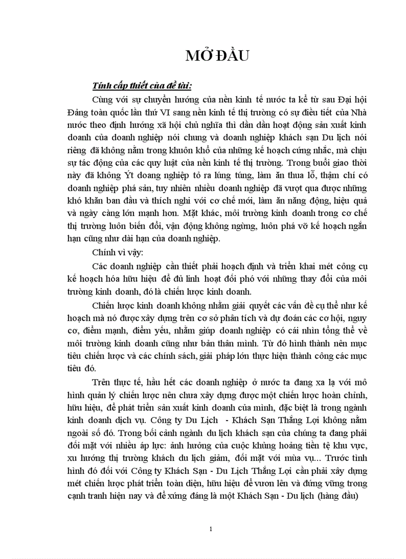 image for page Cơ sở lý luận về công tác hoạch định chiến lược kinh doanh tại một Doanh nghiệp Du lịch-Khách sạn trong nền kinh tế thị trường