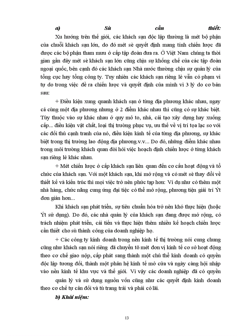 image for page Cơ sở lý luận về công tác hoạch định chiến lược kinh doanh tại một Doanh nghiệp Du lịch-Khách sạn trong nền kinh tế thị trường