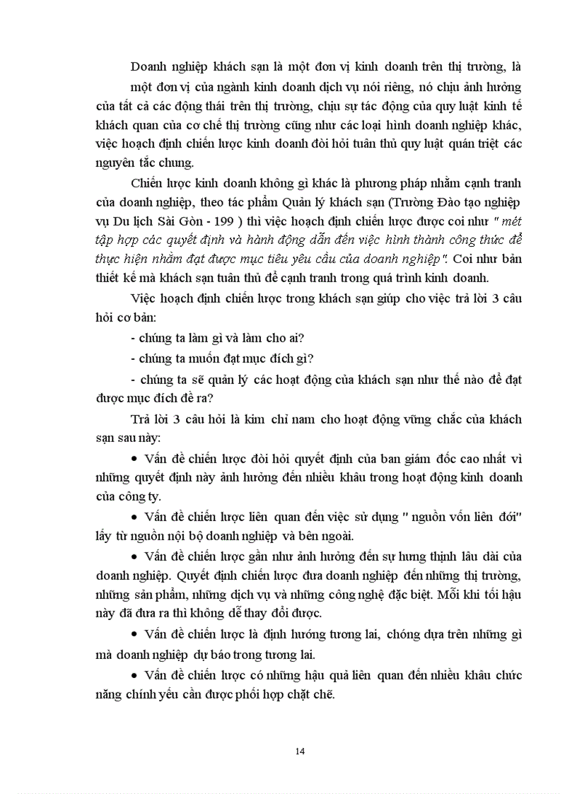 image for page Cơ sở lý luận về công tác hoạch định chiến lược kinh doanh tại một Doanh nghiệp Du lịch-Khách sạn trong nền kinh tế thị trường