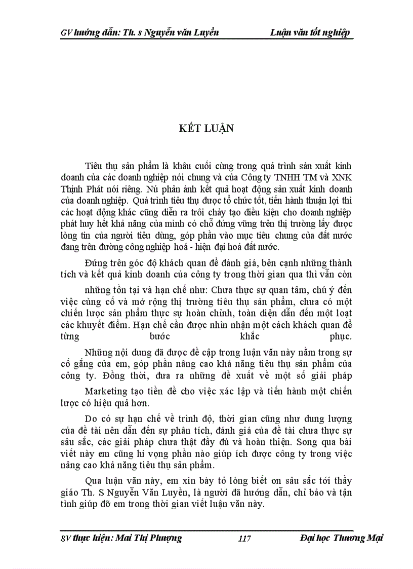 image for page Một số giải pháp Marketing nhằm nâng cao khả năng tiêu thụ sản phẩm tại công ty TNHH Thương Mại và XNK Thịnh Phát