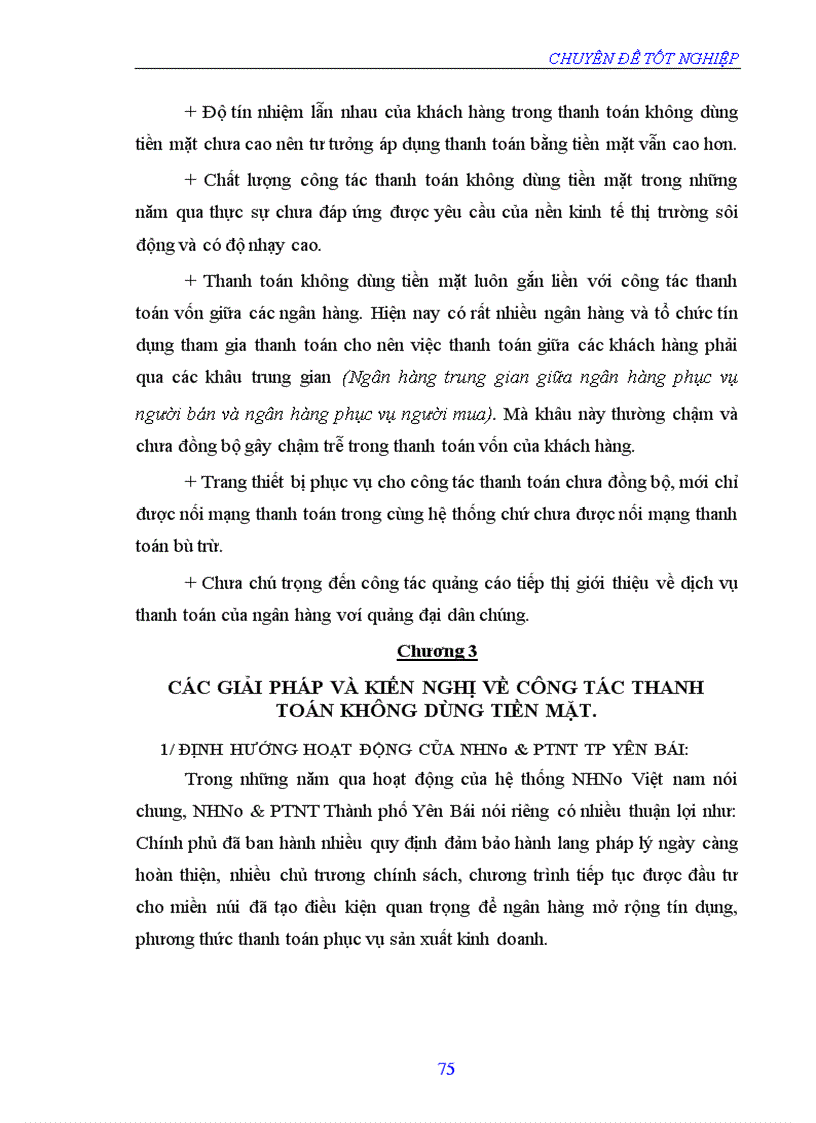 image for page Một số vấn đề về thanh toán không dùng tiền mặt tại Ngân hàng nông nghiệp và phát triển nông thôn Thành phố Yên Bái - thực trạng và giải pháp
