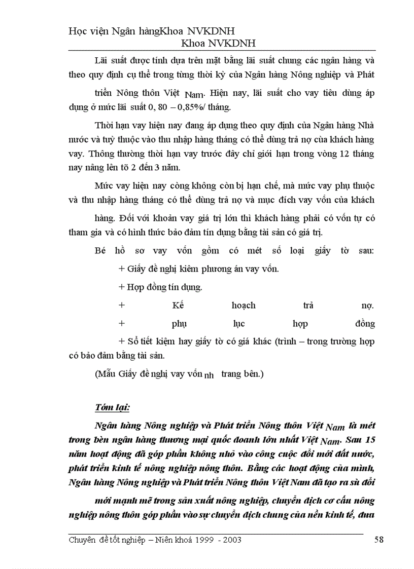 image for page Giải pháp mở rộng hoạt động cho vay tiêu dùng tại NHNo&PTNT Việt Nam – Chi nhánh Nam Hà Nội