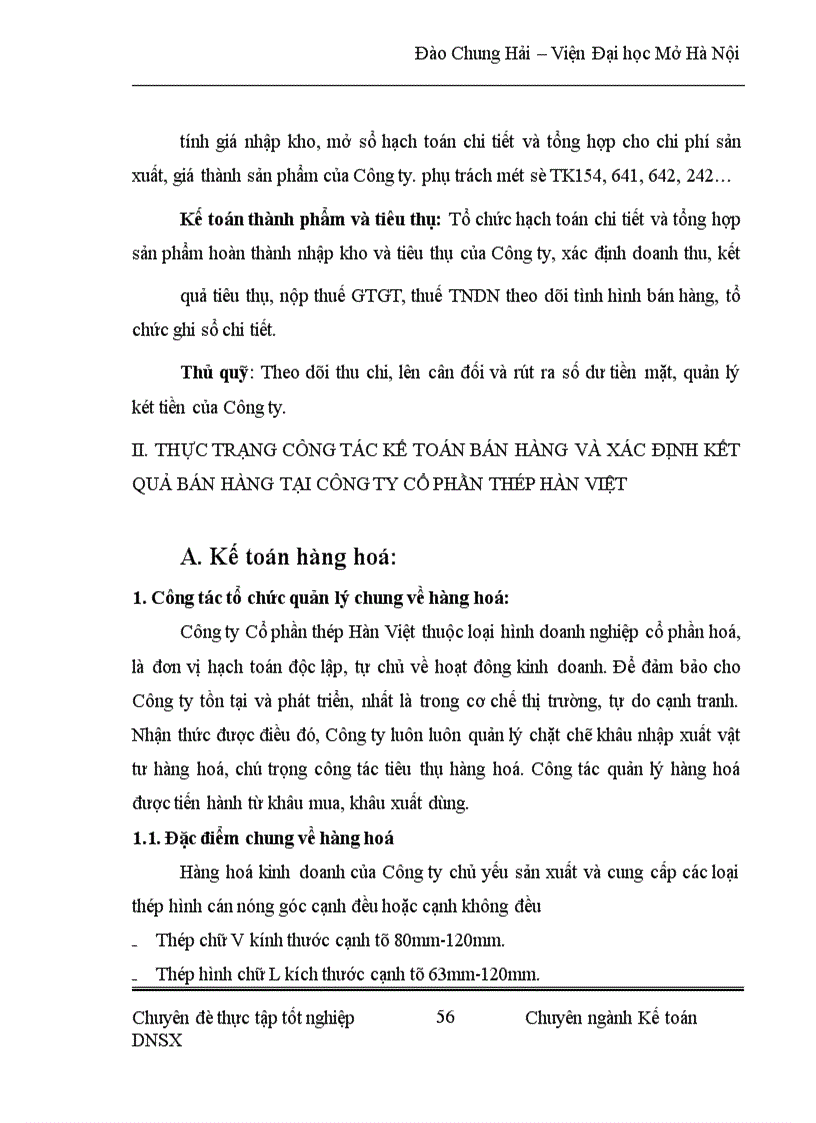 image for page Một số kiến nghị nhằm hoàn thiện công tác kế toán bán hàng và xác định kết quả bán hàng tại Công ty Cổ phần thép Hàn Việt.