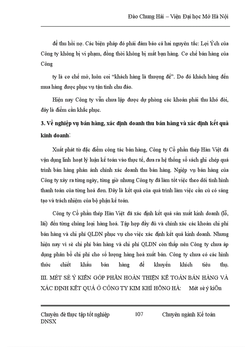 image for page Một số kiến nghị nhằm hoàn thiện công tác kế toán bán hàng và xác định kết quả bán hàng tại Công ty Cổ phần thép Hàn Việt.