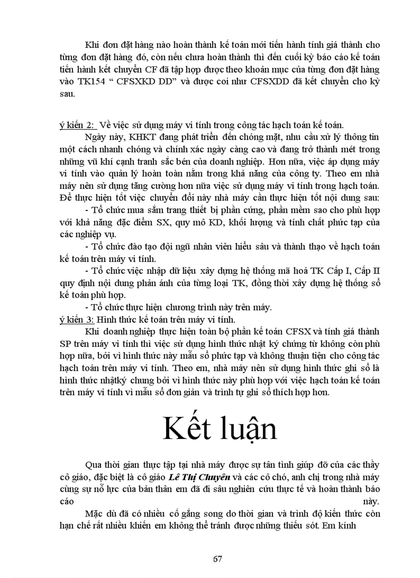 image for page Một số nhận xét và kiến nghị về công tác kế toán chi phí sản xuất và tính giá thành sản phẩm tại Công ty Cơ khí Giải Phóng.