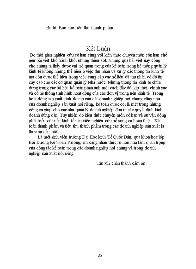 image for page Thực trạng và một số ý kiến về kế toán thành phẩm và tiêu thụ thành phẩm trong các doanh nghiệp sản xuất.