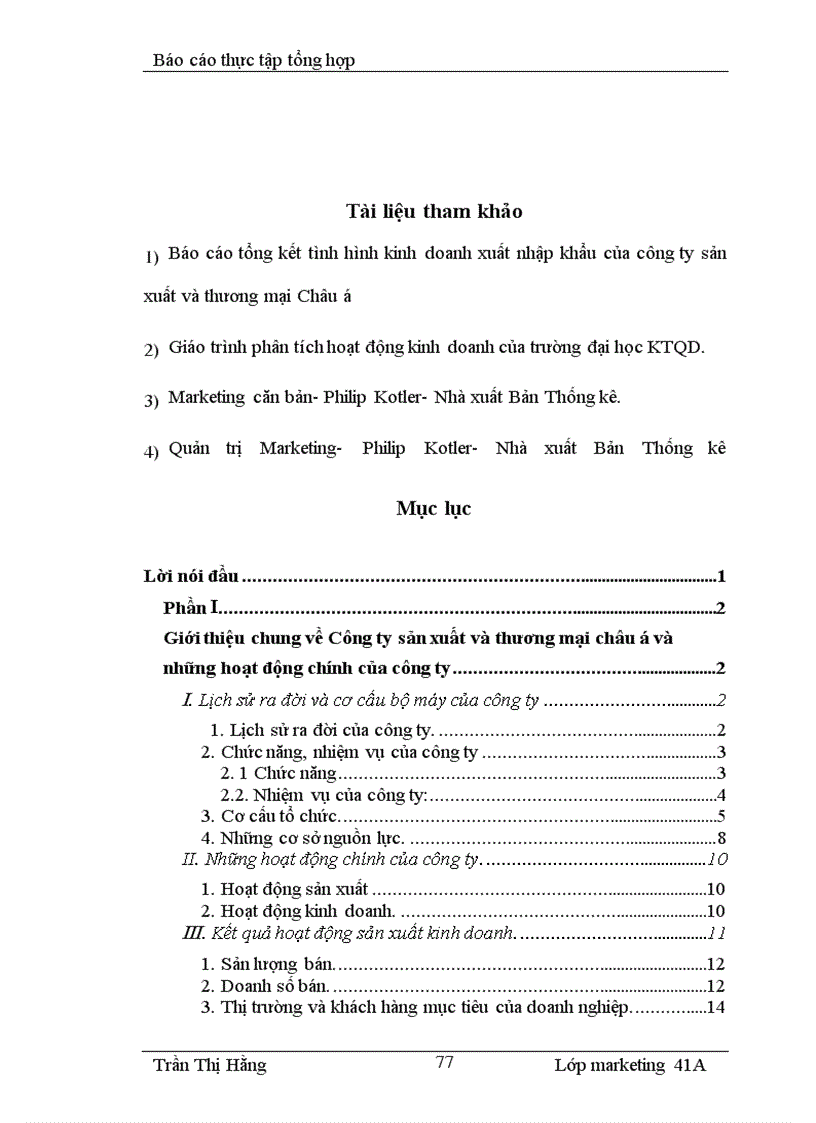image for page Báo cáo thực tập tại Công ty sản xuất và thương mại châu á