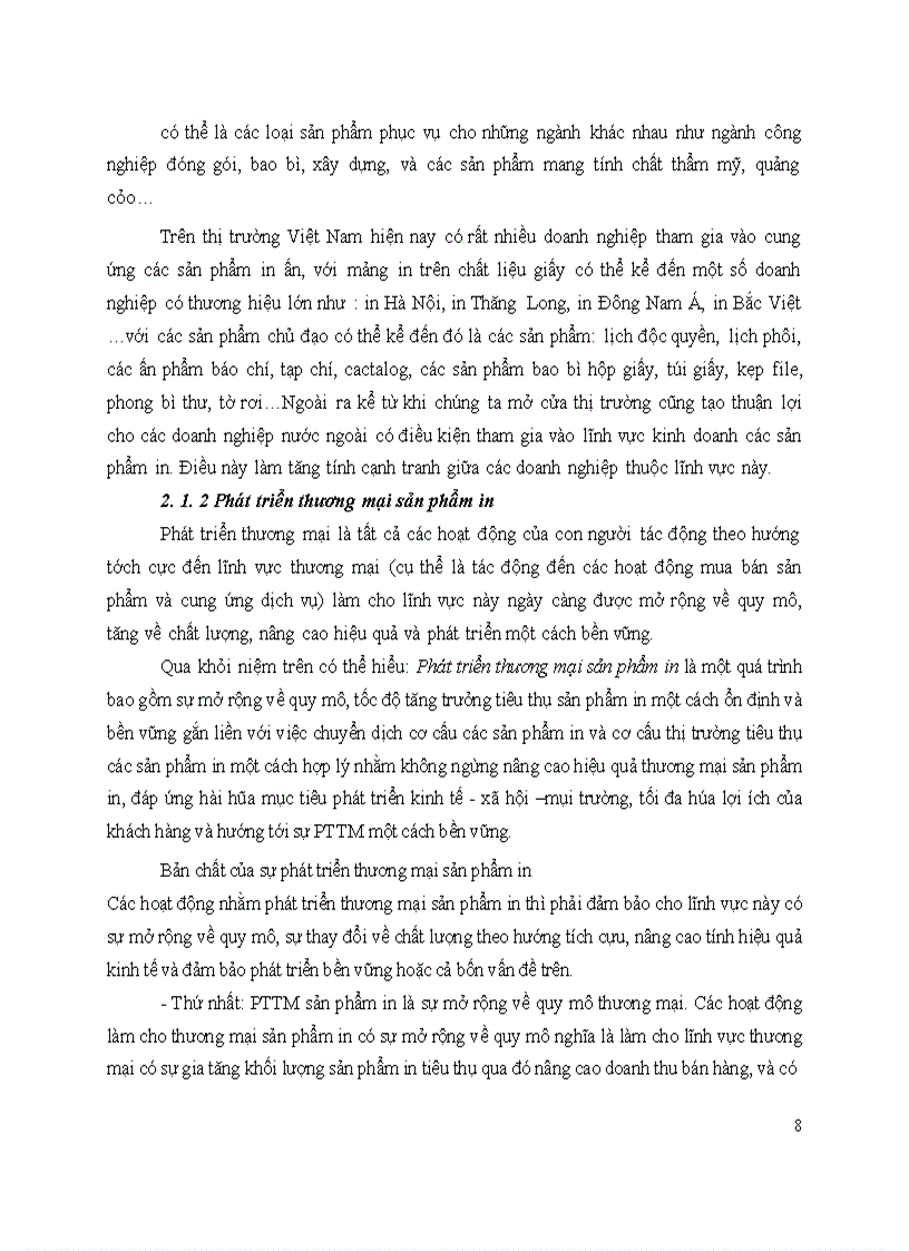Giải pháp phát triển thương mại sản phẩm in trên địa bàn Hà Nội