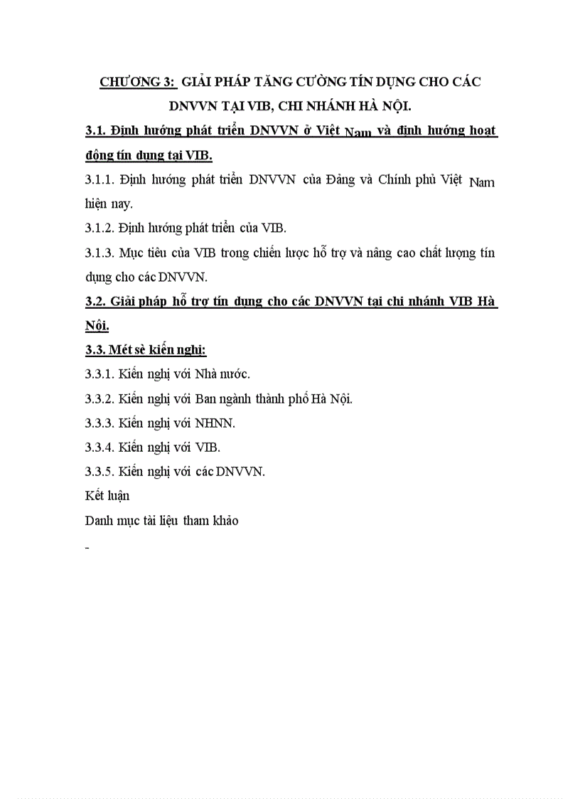 image for page Phân tích và đánh giá thực trạng hoạt động của các DNVVN và hoạt động tín dụng đối với các DNVVN tại VIB