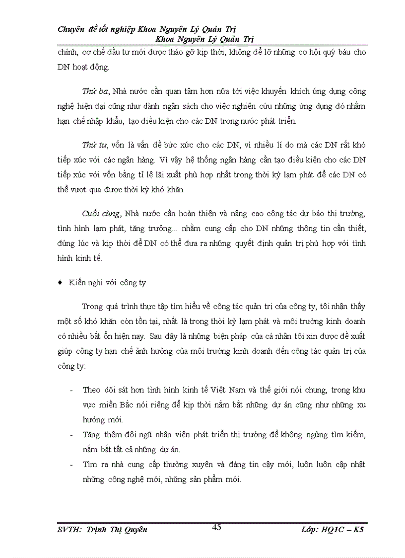 image for page Nghiên cứu ảnh hưởng của môi trường kinh doanh đến công tác quản trị của công ty TNHH TM và DV Phương Thảo