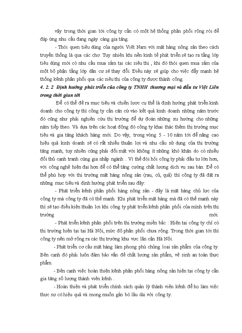 image for page Giải pháp phát triển kênh phân phối nông sản của công ty TNHH thương mại và đầu tư Việt Liên