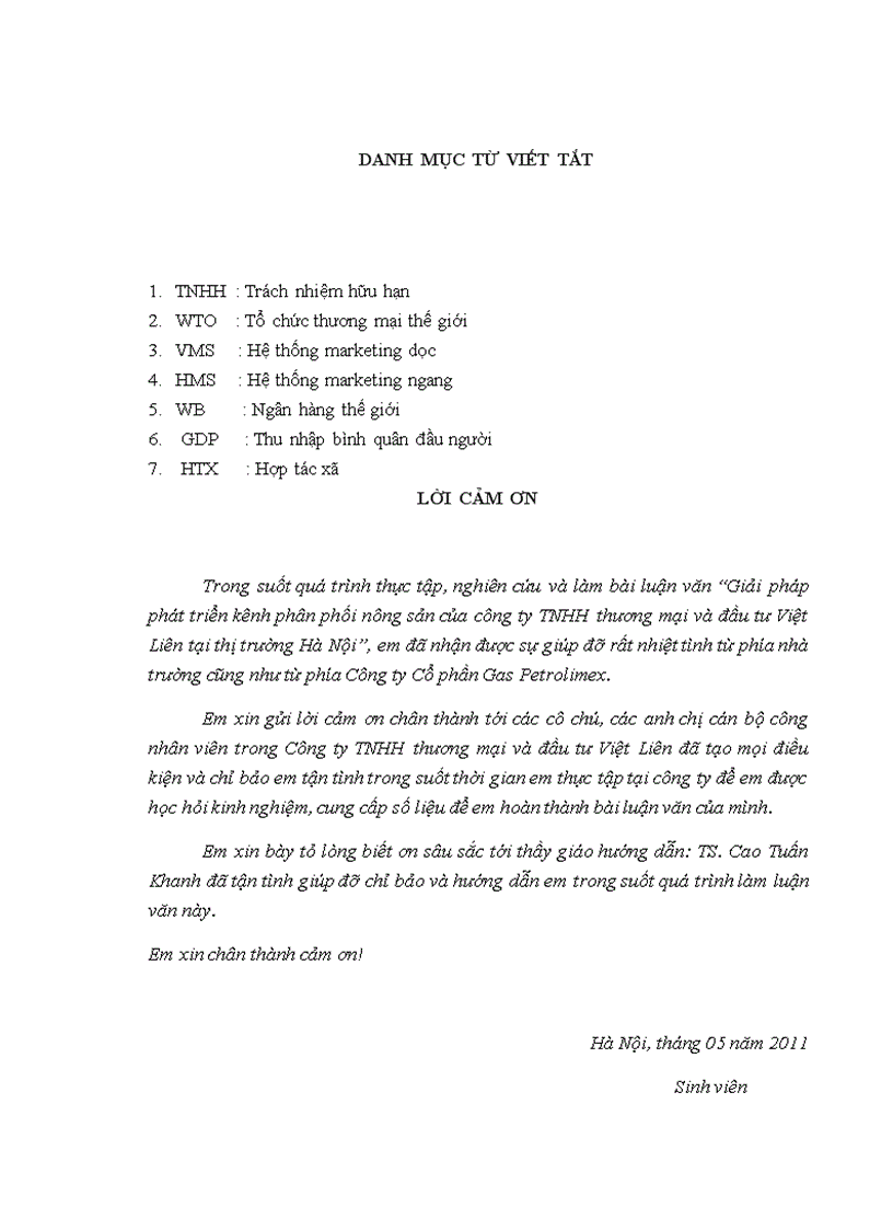 image for page Giải pháp phát triển kênh phân phối nông sản của công ty TNHH thương mại và đầu tư Việt Liên