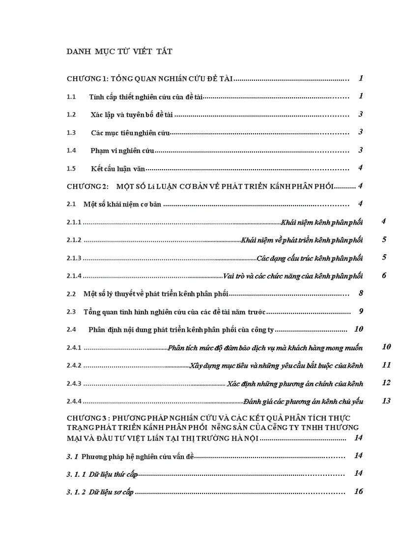 image for page Giải pháp phát triển kênh phân phối nông sản của công ty TNHH thương mại và đầu tư Việt Liên