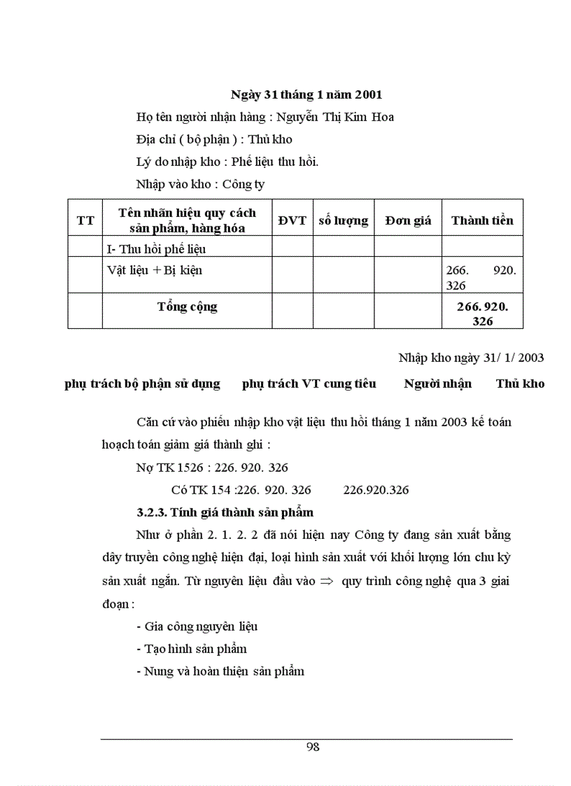 image for page Kế toán chi phí sản xuất và tính giá thành sản phẩm ở Công ty Sứ kỹ thuật Hoàng Liên Sơn - Yên Bái