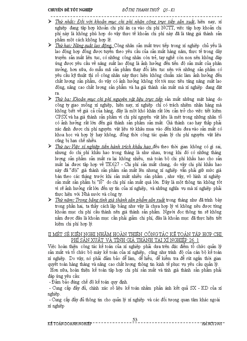 image for page Hoàn thiện kế toán chi phí sản xuất và tính giá thành sản phẩm trong doanh nghiệp sản xuất – khảo sát tại xí nghiệp 26.1-Bộ Quốc Phòng