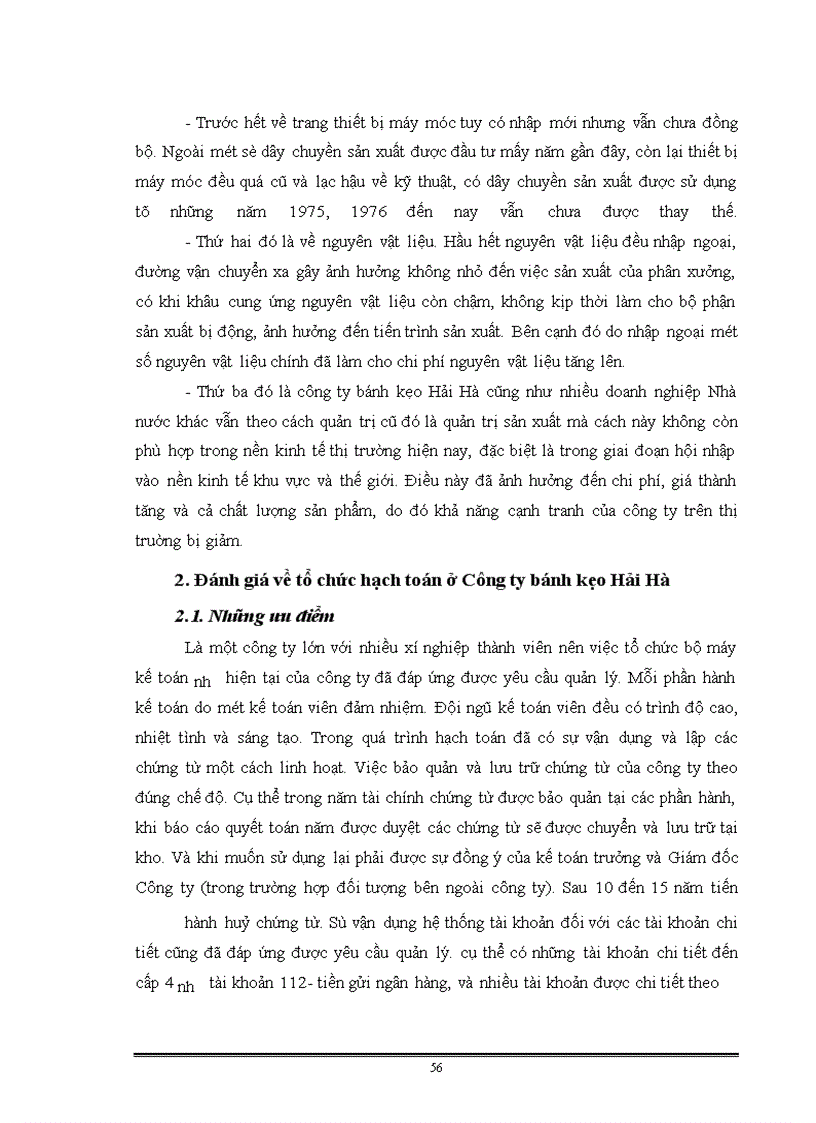 image for page Đánh giá khái quát tổ chức hạch toán kế toán tại Công ty bánh kẹo Hải Hà.