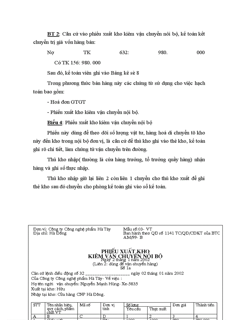 image for page Hoàn thiện hạch toán tiêu thụ và kết quả tiêu thụ tại công ty Công nghệ phẩm Hà tây