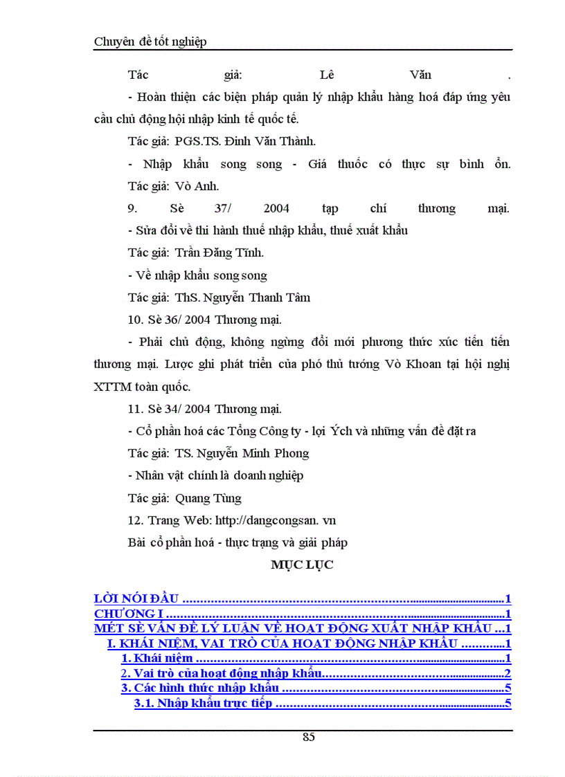 image for page Hoạt động nhập khẩu hàng hoá của công ty cổ phần vật tư thiết bị (MESCO)