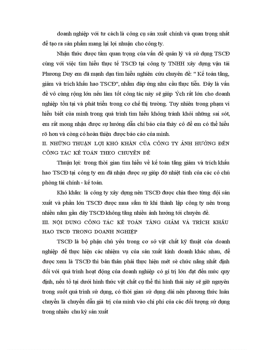 image for page Kế toán tăng, giảm và trích khấu hao tài sản cố định trong công ty TNHH Xây dựng vận tải Phương Duy